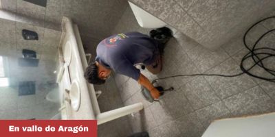 Desazolve de alcantarillado en valle de aragon